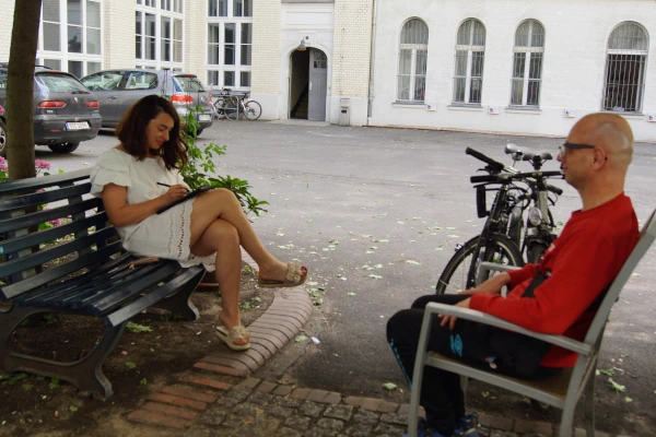 "turbojambon drawn by various artists on tablet", performance by Patrick Jambon in Berlin, 2020 - 2021.