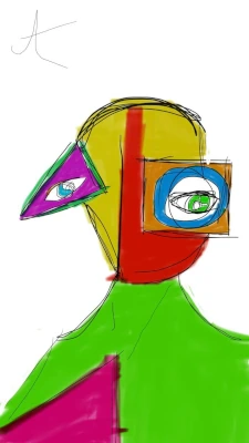 "turbojambon drawn by various artists on tablet", performance by Patrick Jambon in Berlin, 2020 - 2021.